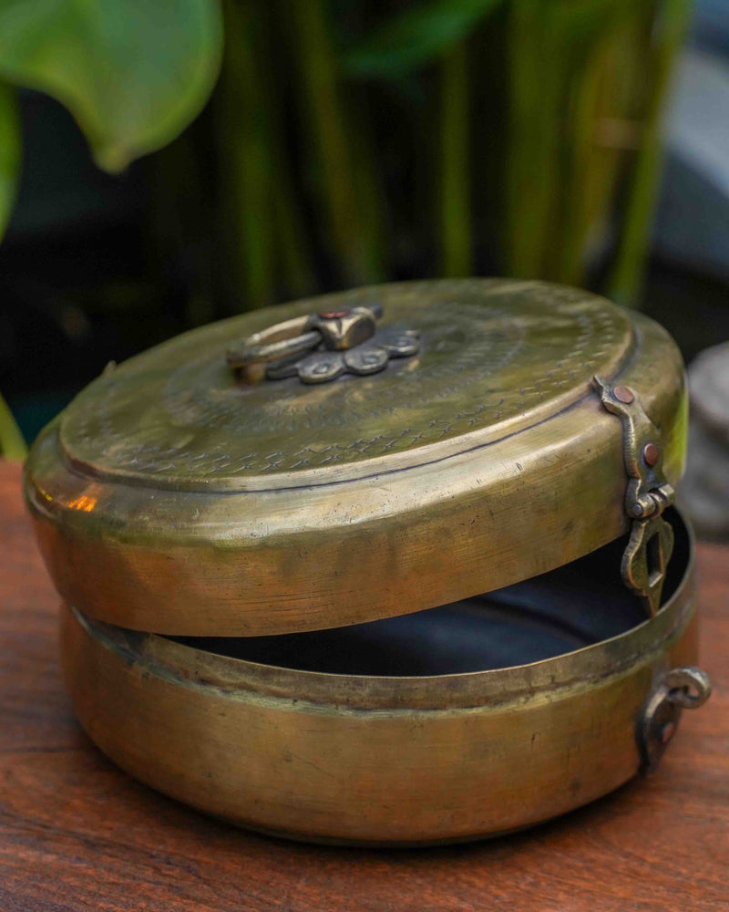 Vintage Brass Chapati Box