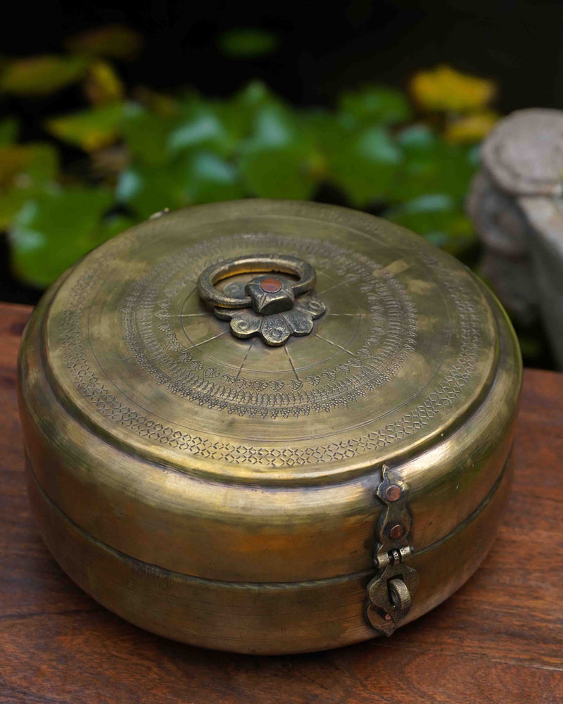 Vintage Brass Chapati Box