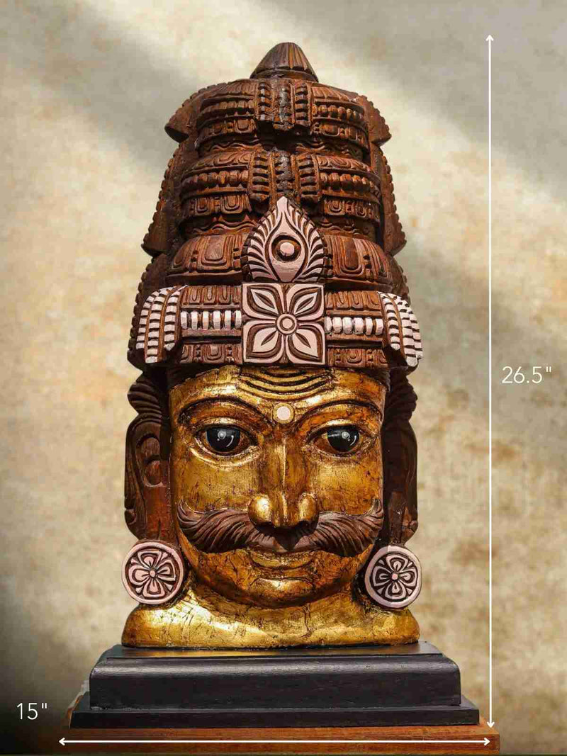 Wooden Shiva Sculpture