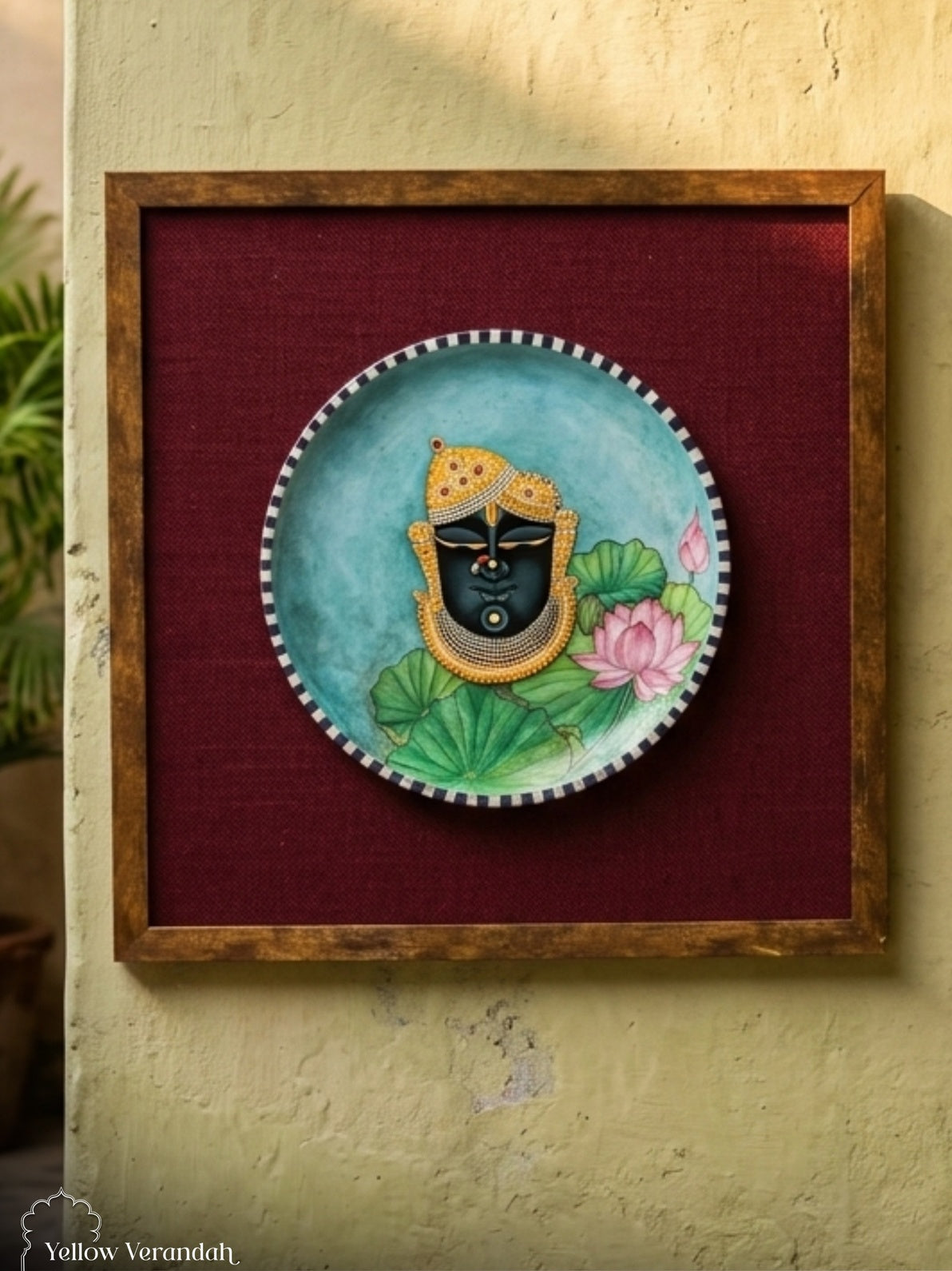 Shreenath Ji With Lotus Wall Art