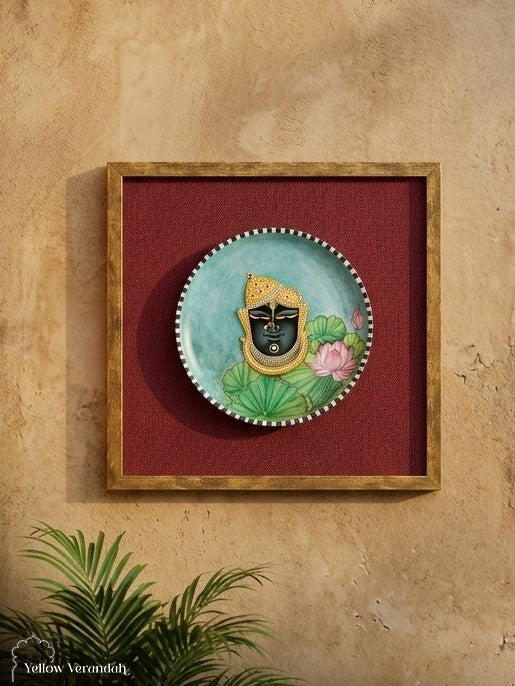 Shreenath Ji With Lotus Wall Art