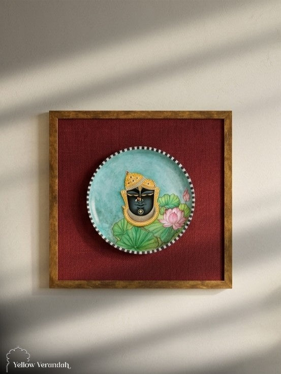 Shreenath Ji With Lotus Wall Art