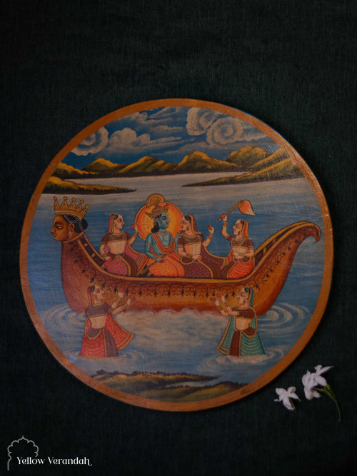 Pichwai Handpainted Wall Panel - 16"