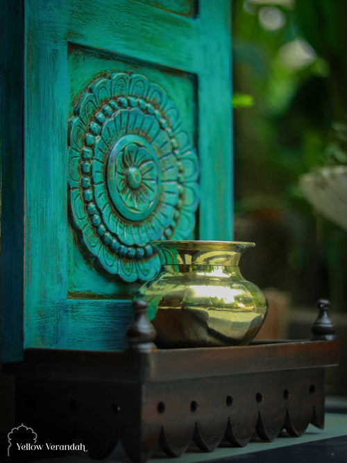 Wooden Carving Panel Shelf 