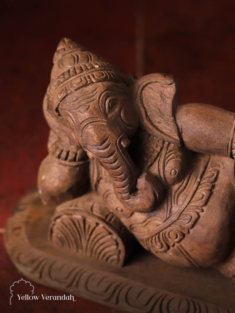 Wooden Ganesha Statue