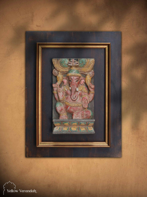 Wooden Ganesha Wall Decor 