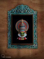 Wooden Wall Carving Frame With Kathakali mask