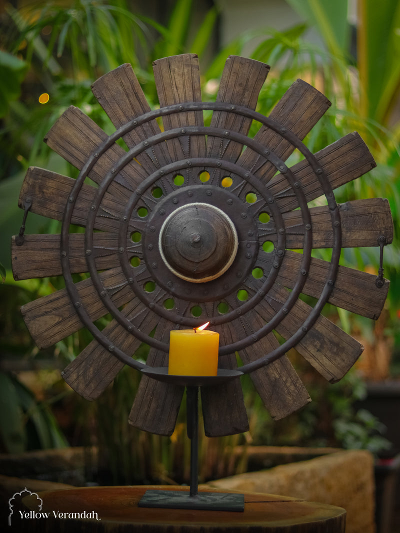 Wooden Wheel Table Artefact 