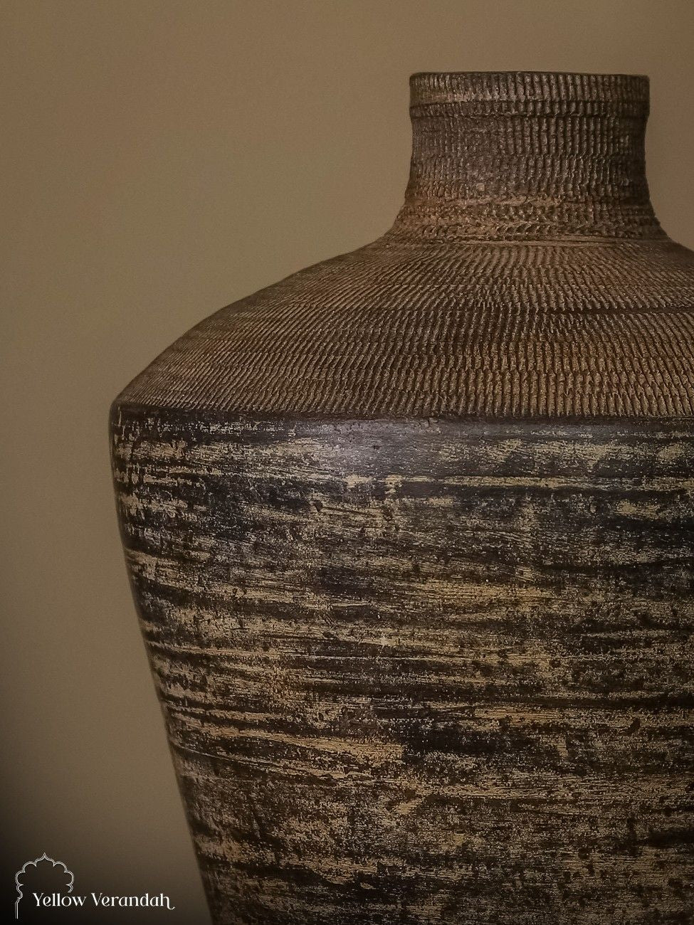 Turkish Terracotta Pot Vase - Earthy Finish