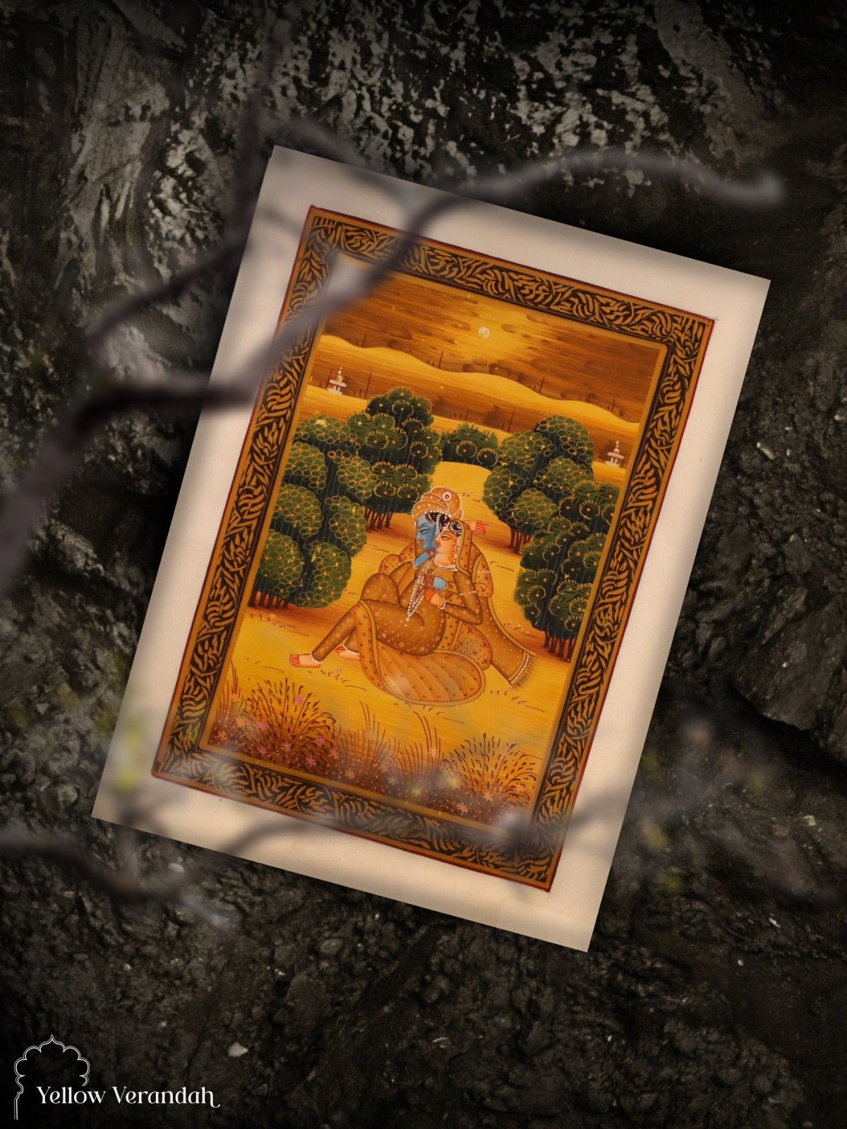 Radha Krishna Original Painting - Unframed
