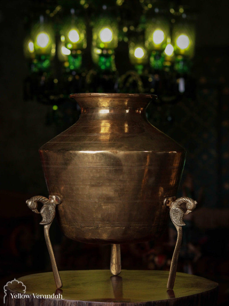 Vintage Brass Pot on Parrot Legs