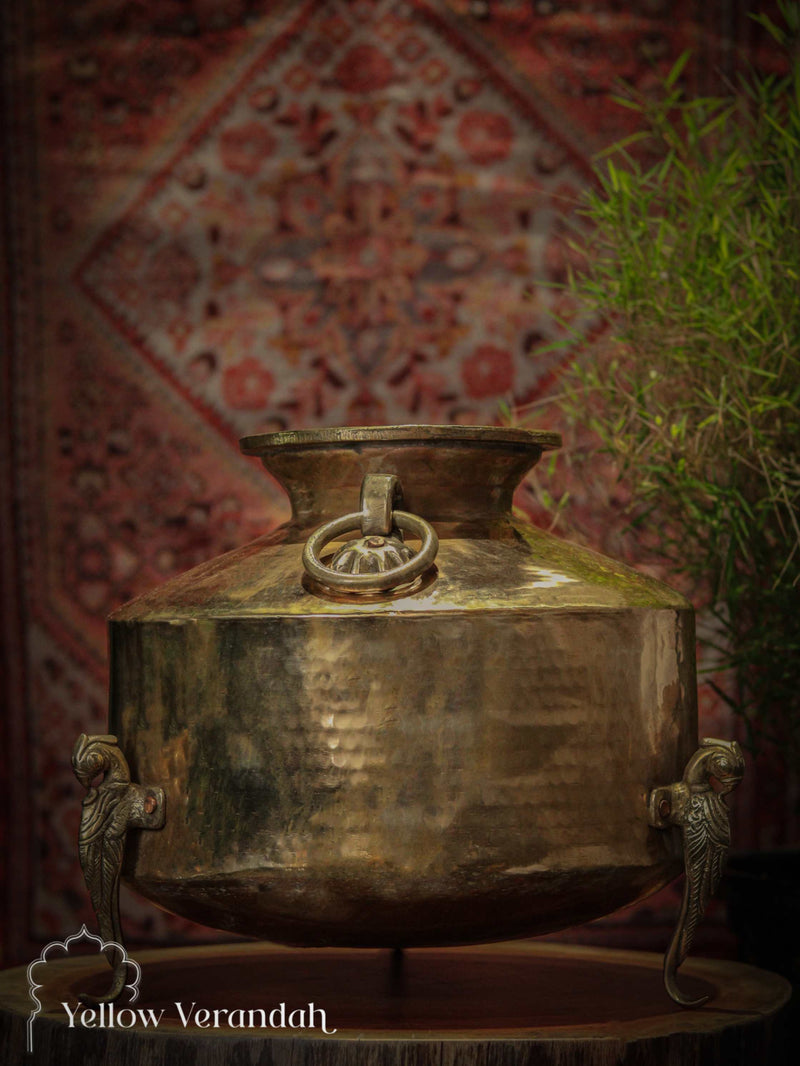 Vintage Brass Pot on Parrot Legs