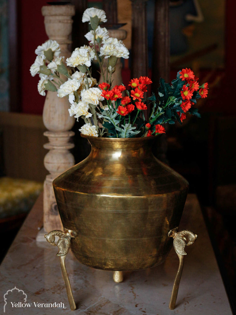 Vintage Brass Pot on Parrot Legs