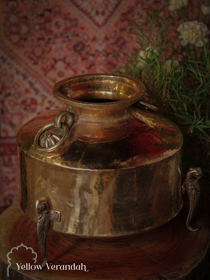 Vintage Brass Pot on Parrot Legs