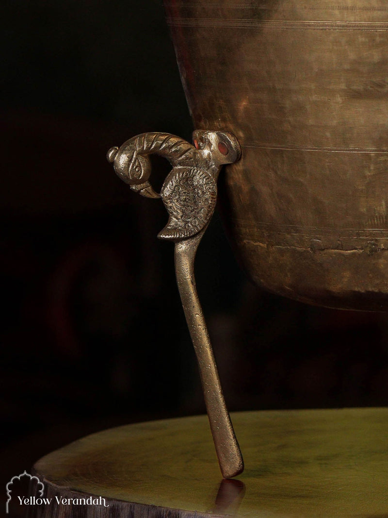 Vintage Brass Pot on Parrot Legs