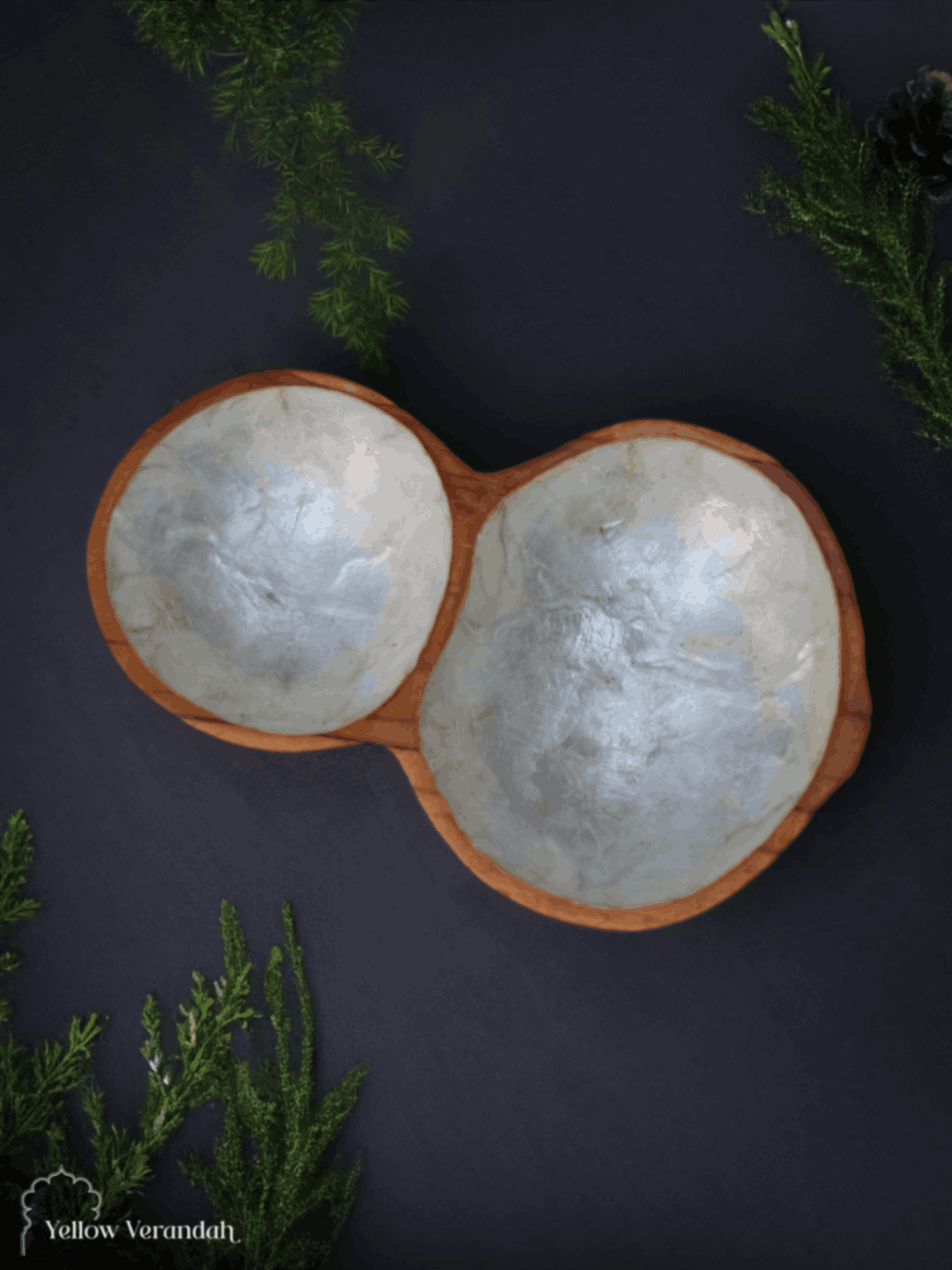 Wooden Sea Shell Serving Bowl