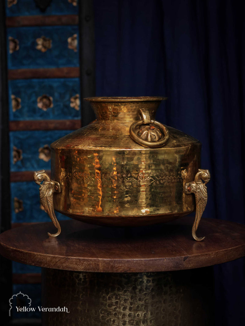 Vintage Brass Pot on Parrot Legs