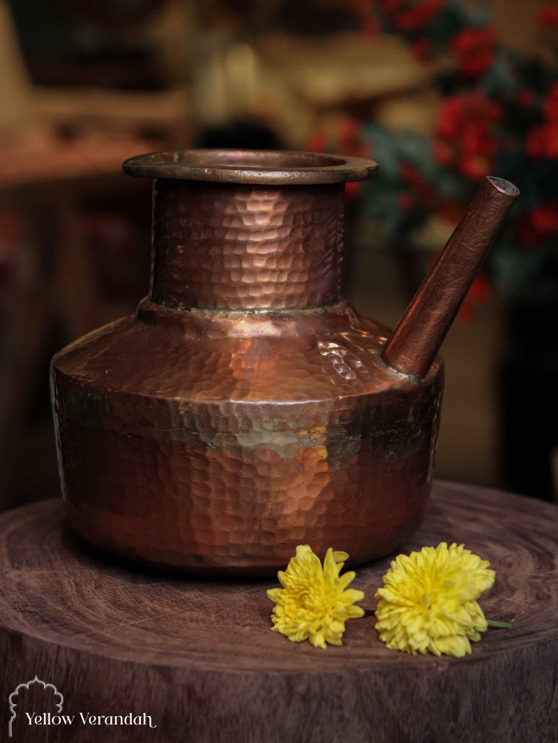 Vintage Copper Holy Water Pot