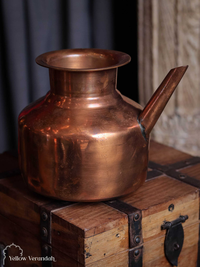 Vintage Copper Holy Water Pot