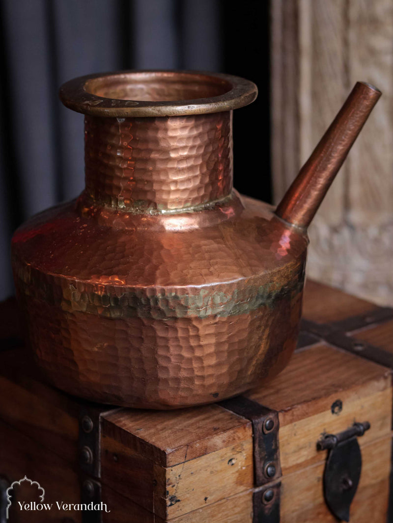 Vintage Copper Holy Water Pot