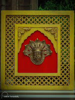 Wall Carving Frame - Brass Shiva