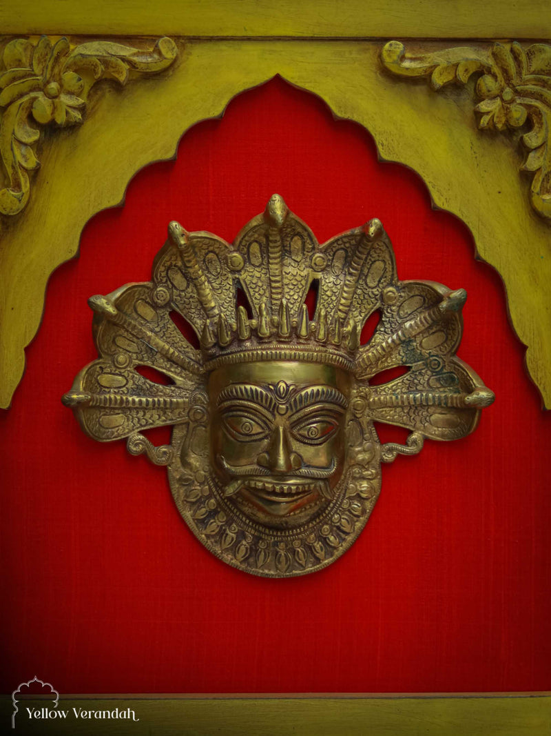 Wall Carving Frame - Brass Shiva