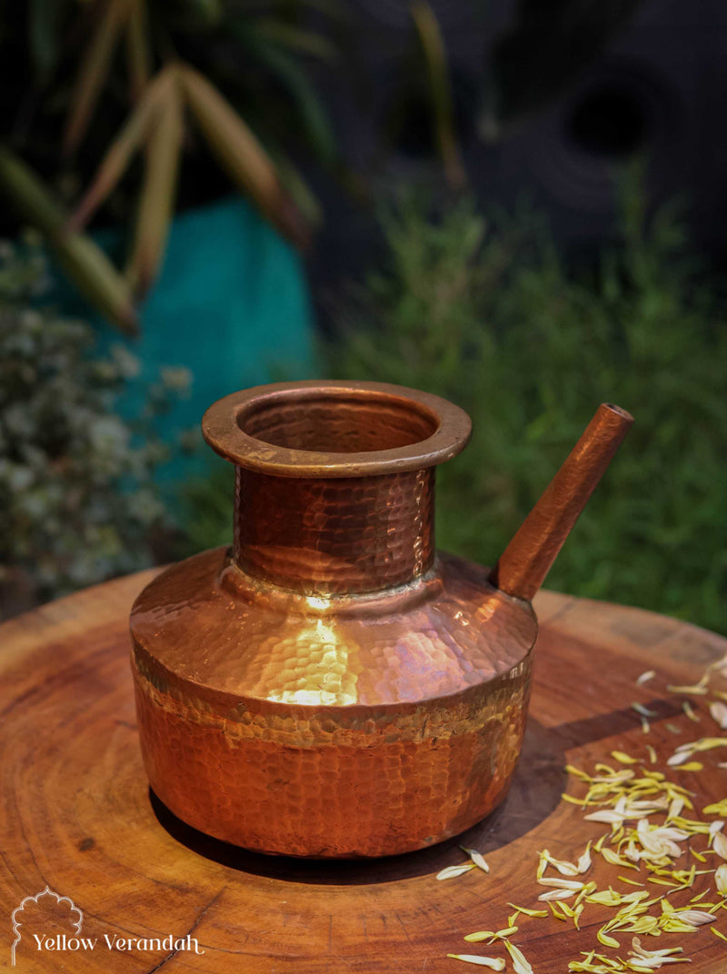 Vintage Copper Holy Water Pot