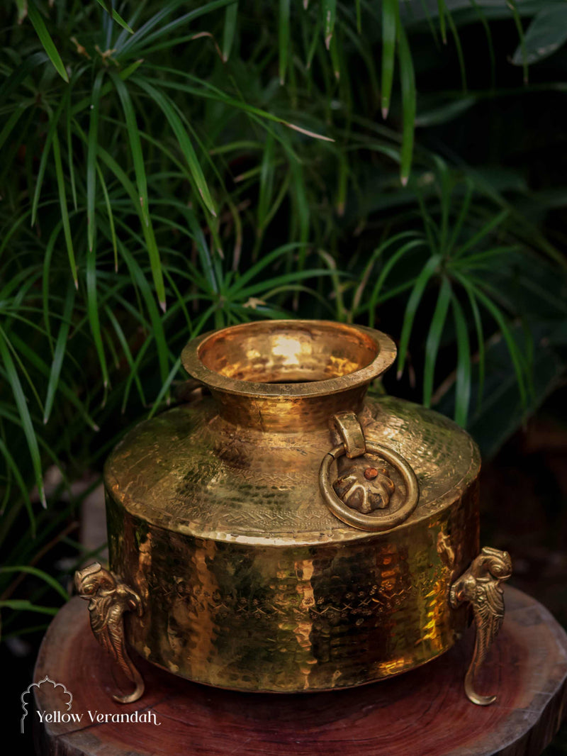 Vintage Brass Pot on Parrot Legs