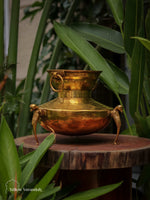 Vintage Brass Pot on Parrot Legs