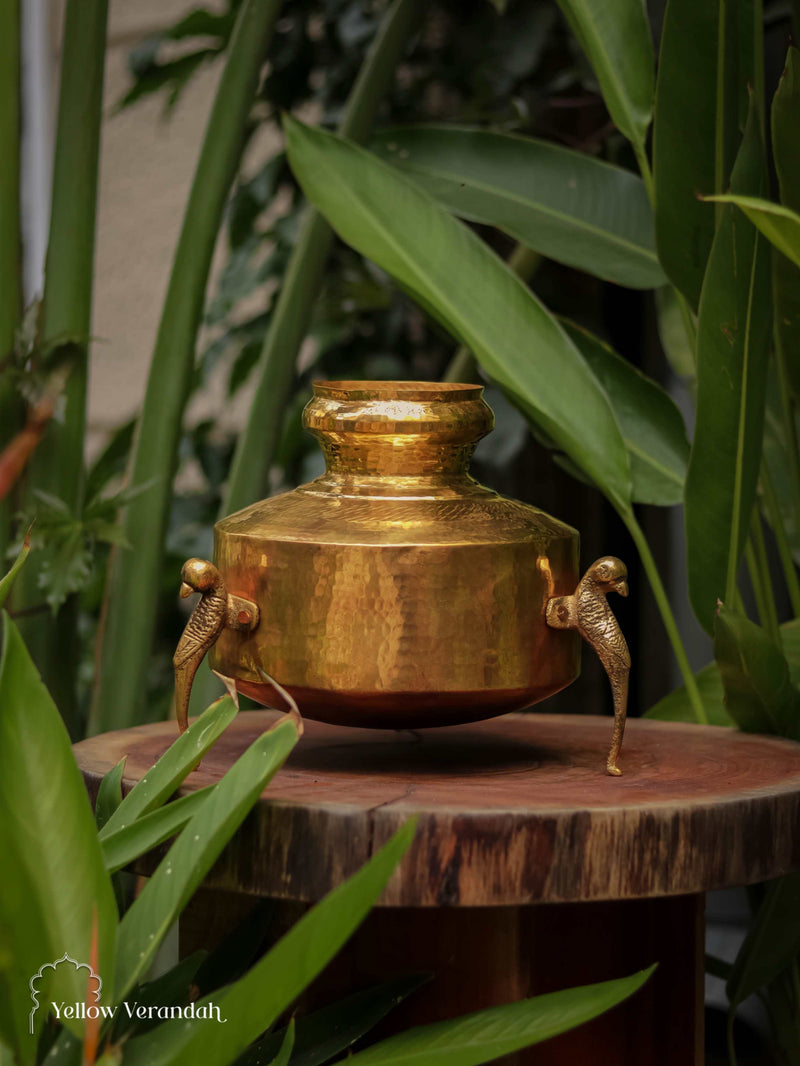 Vintage Brass Pot on Parrot Legs