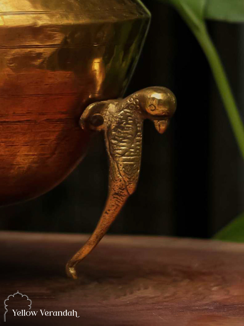 Vintage Brass Pot on Parrot Legs