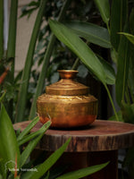 Vintage Brass Grain Pot