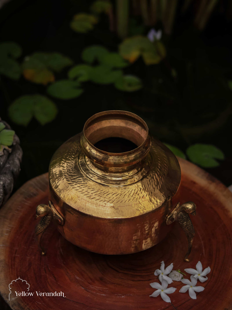 Vintage Brass Pot on Parrot Legs