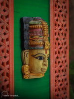 Wooden Antique Lakshmi on Wall Frame