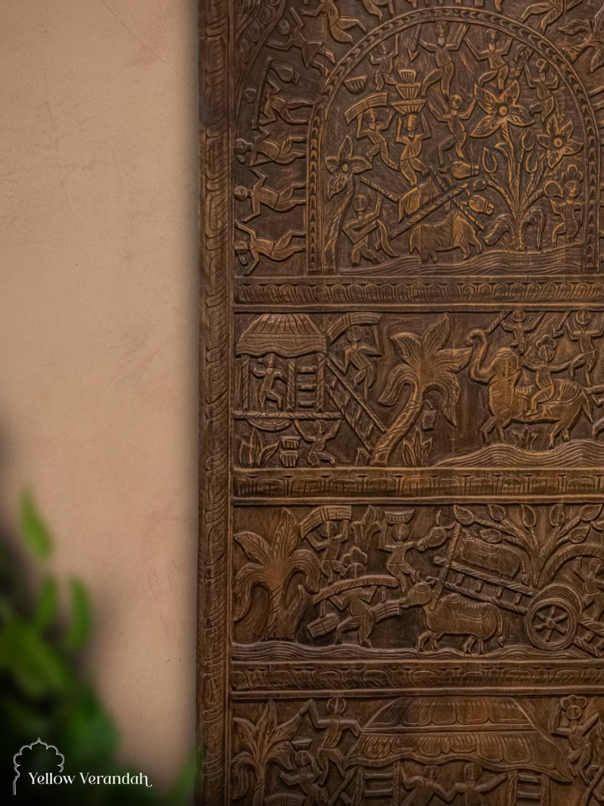 Odisha Tribal Wooden Wall Panel