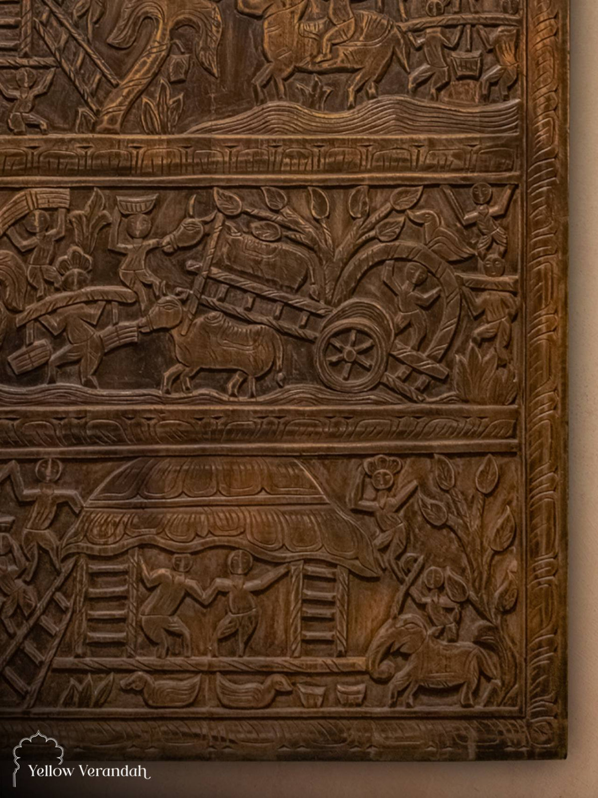 Odisha Tribal Wooden Wall Panel