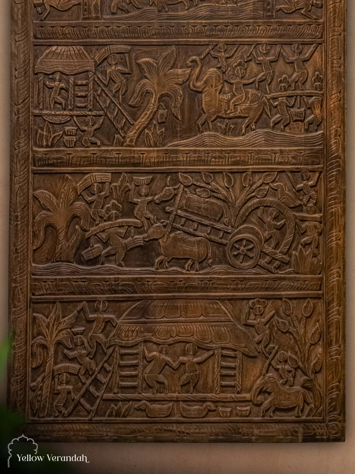 Odisha Tribal Wooden Wall Panel