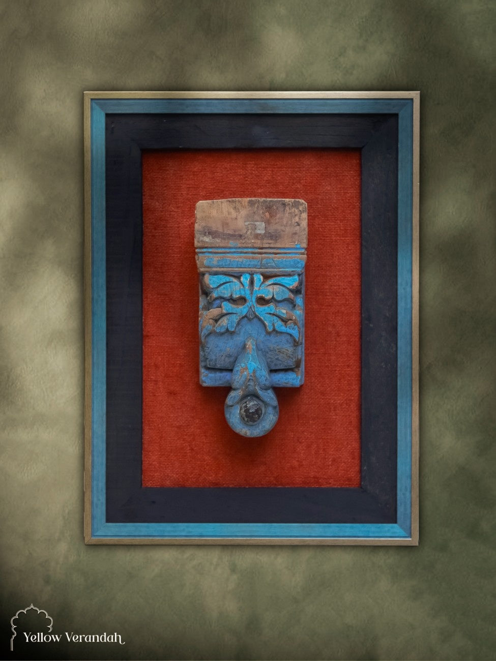 Antique Wooden Bracket on Wall Frame