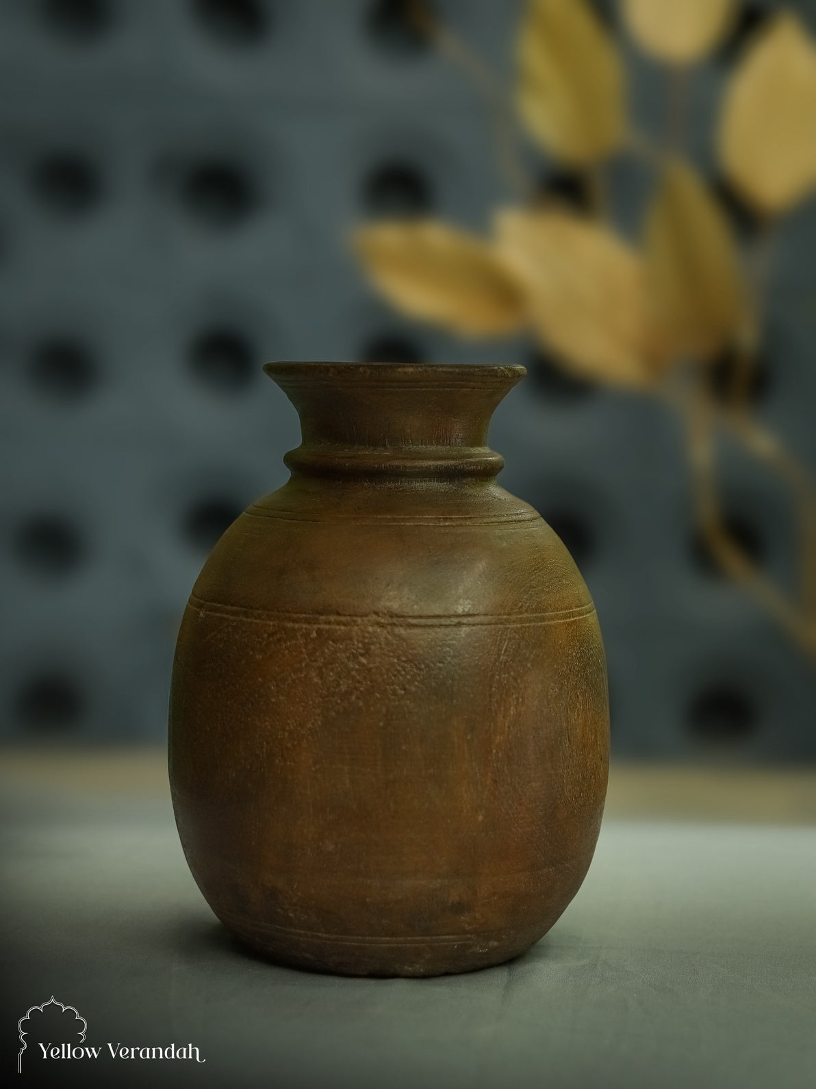 Antique Wooden Pot Vase