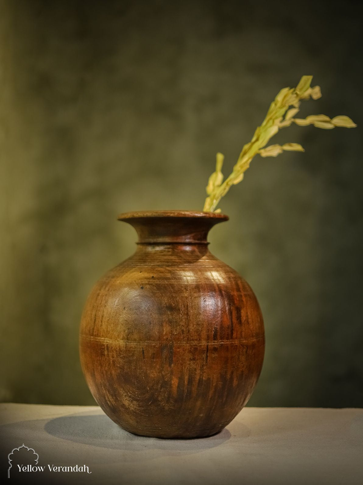 Antique Wooden Pot Vase
