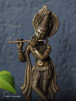 Brass Krishna Sculpture