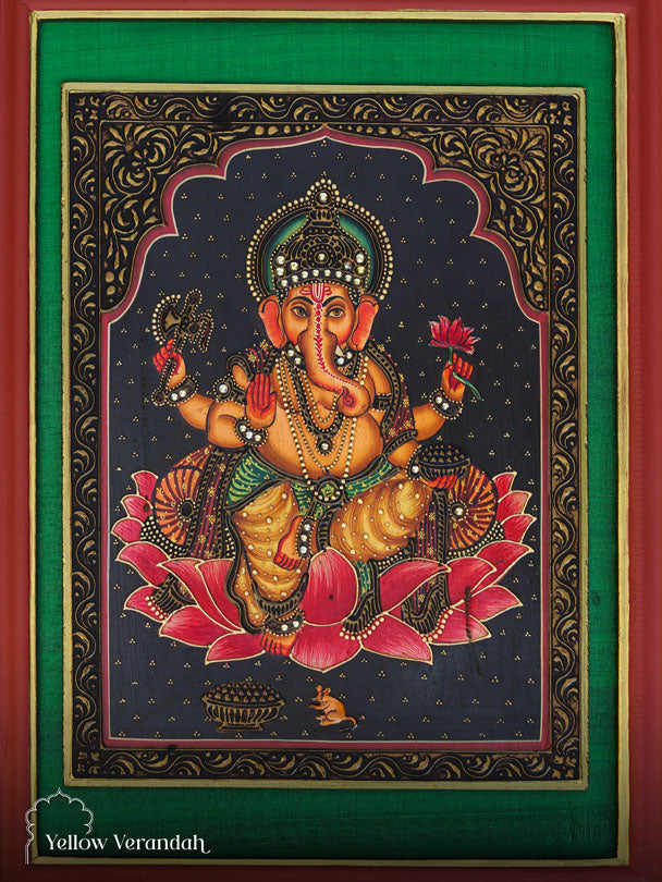 Handpainted Ganesha Wall Frame