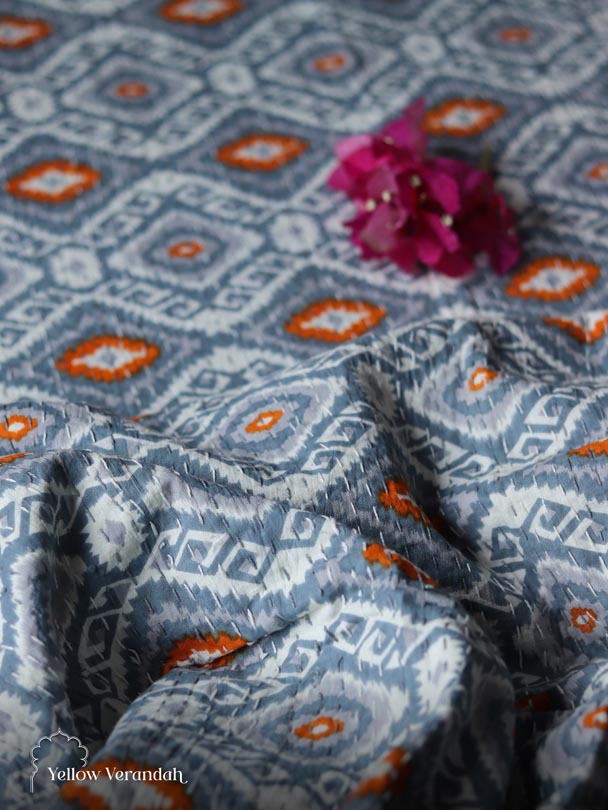 Cotton Kantha Bedspread - Double