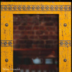 Bikaneri Distressed Mirror - Yellow