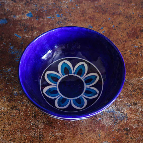 Blue Pottery Snack Bowl