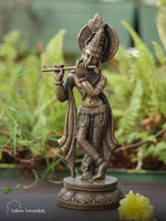 Brass Krishna Sculpture