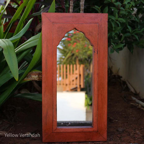 Jodhpuri Vintage Mirror - Orange