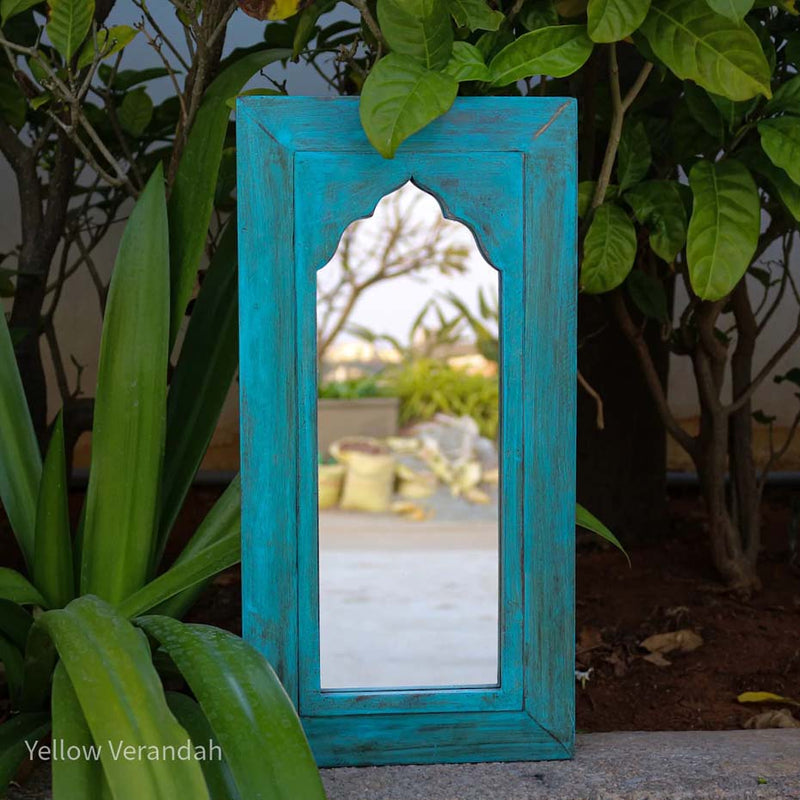 Jodhpuri Vintage Mirror - Blue