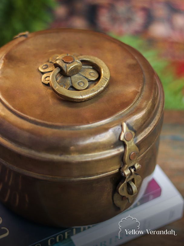 Vintage Brass Paan Box