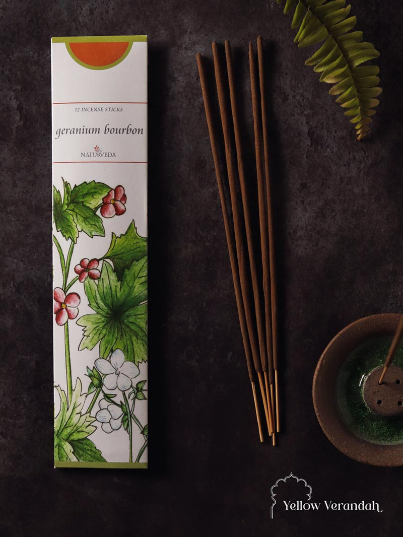 12 Incense Stick - GERANIUM BOURBON